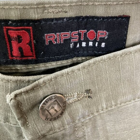 Riggs Workwear by Wrangler Mens Rip Stop 100% Cotton Cargo Pocket Pants-42x32 - Picture 7 of 15